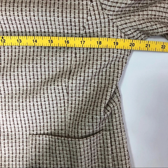 Emma James Tweed Lined Button Front Blazer Cream Size Medium - Picture 5 of 8